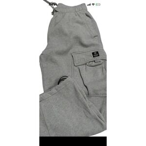 Ninth Hall Baggy Sweatpants Med  Gray Fundamentals Cargo Wide Leg Relaxed (A)